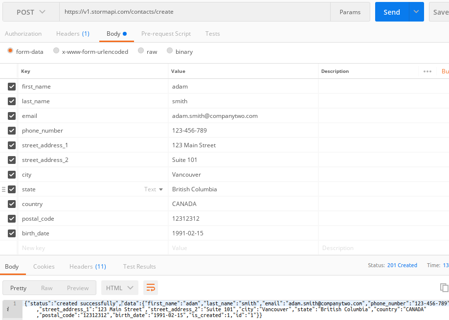 Insert One Record​(Like rows in an excel)